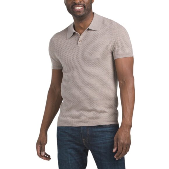 CHRISTIAN LACROIX Textured Extrafine Merino Wool Polo - Picture 1 of 5